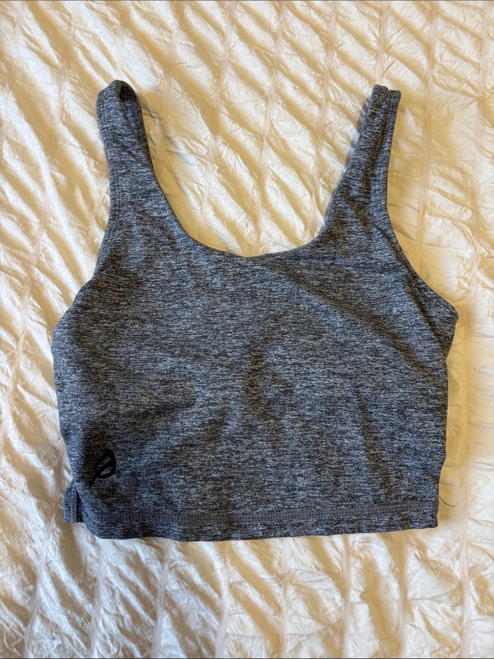 P'tula Heathered Charcoal Gray Cropped Tank Top